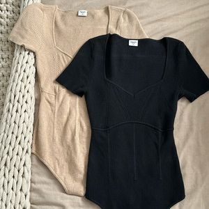 Abercrombie & Fitch set of ribbed bodysuits.